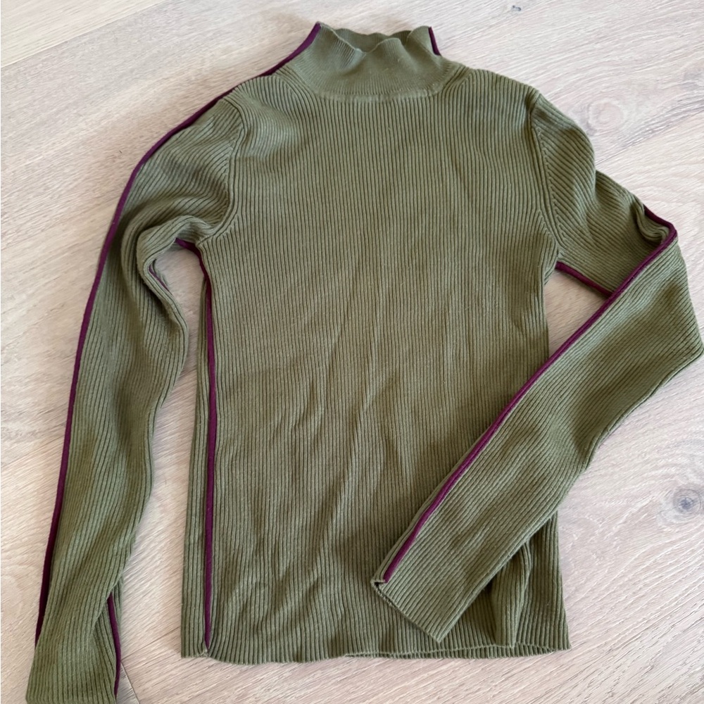 Zara Ribbed mock neck sweater